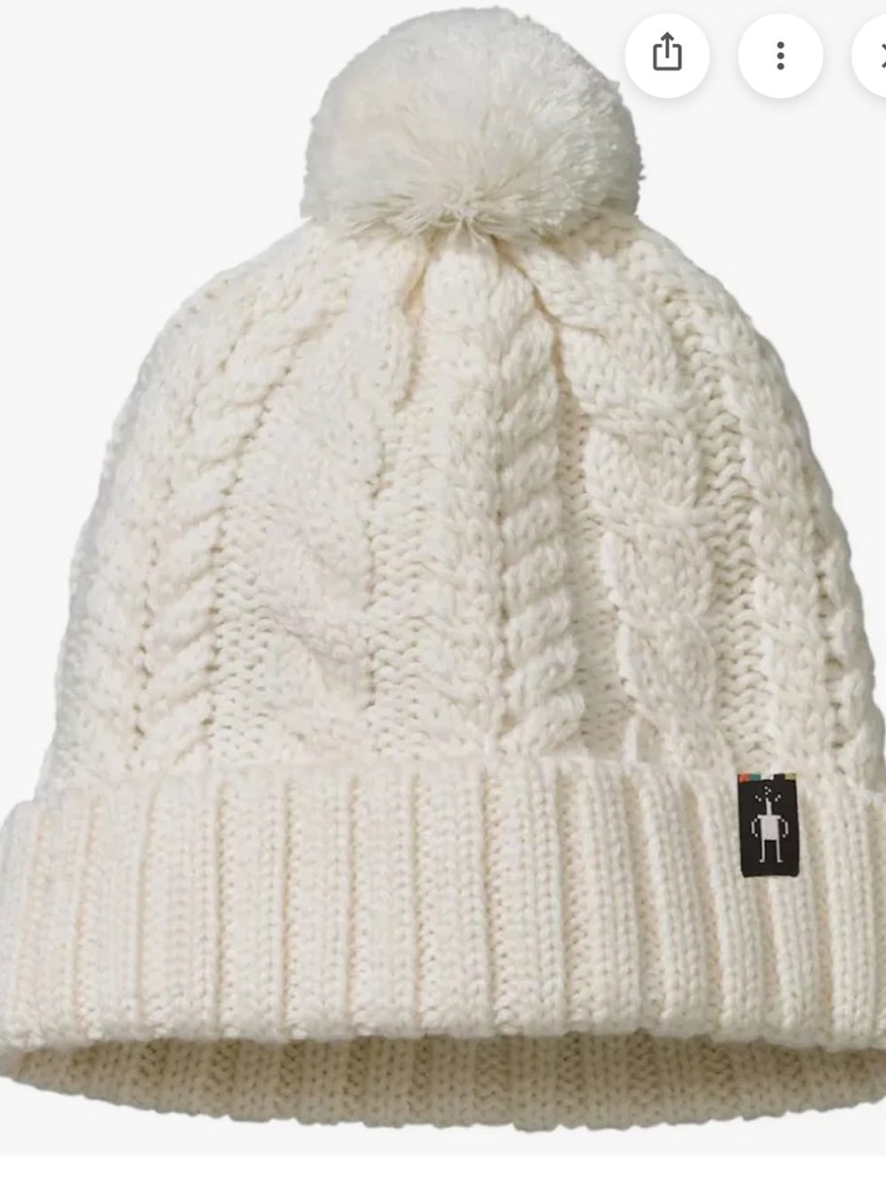 Smartwool Cream Knit Hat Brand New with Tags